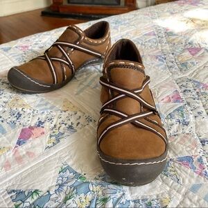 J-41 Brown Leather Sneaker Hiker Shoes Garnet